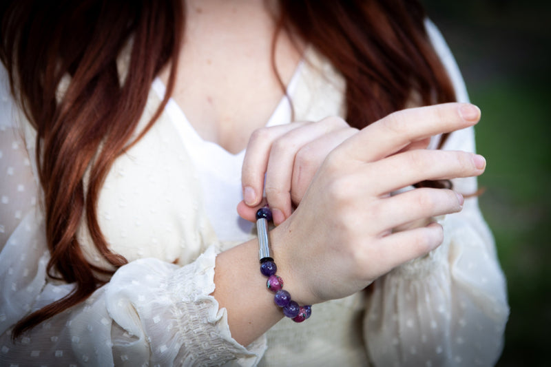 healing bracelet cremation ash fur amethyst 3