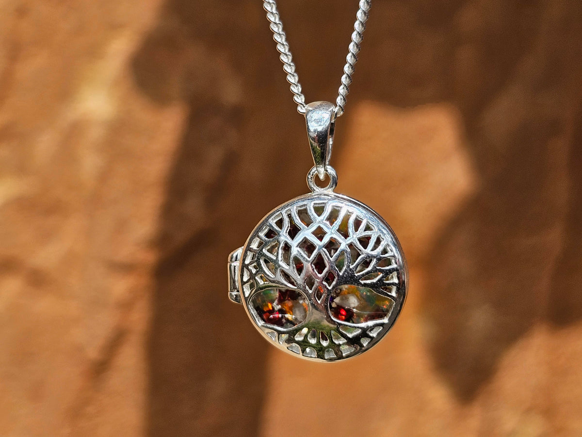 petite locket with cremation ash